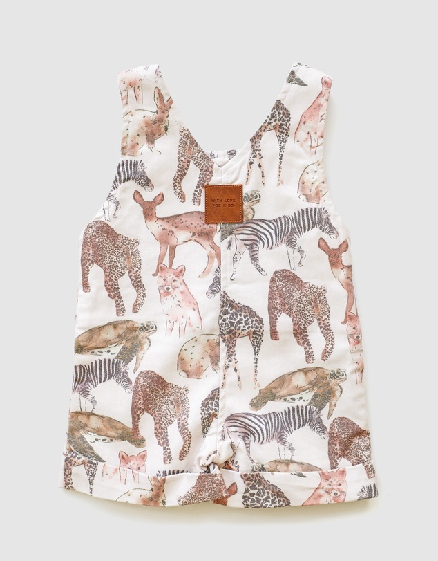 WITH LOVE FOR KIDS - Everett Short Denim Overalls - Babies - Kids