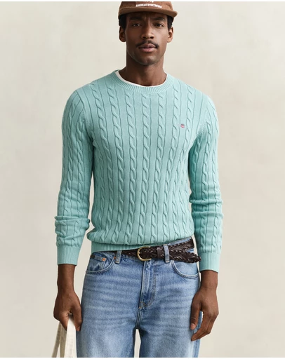 Gant - Cotton Cable Crew Neck