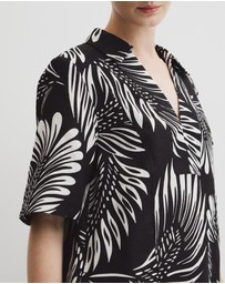 Country Road - Print Linen Popover Dress