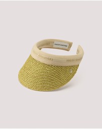 Helen Kaminski - Bianca 8 Raffia Logo Visor