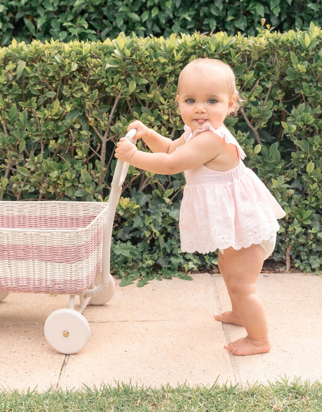 Bebe by Minihaha - Chelsea Broderie Overlay Bodysuit - Babies