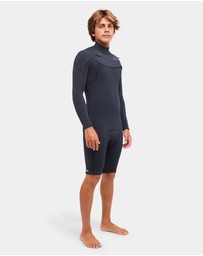Quiksilver - Mens 2/2mm Everyday Sessions Chest Zip Long Sleeve Springsuit