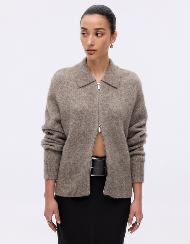 Minima Esenciales - Joryn Alpaca Wool Zip Cardigan