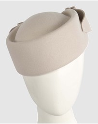 Max Alexander - Felt Cream Pillbox Hat