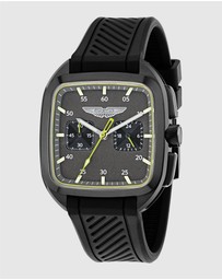 Aston Martin - ULT IP Black Silicone Strap Watch