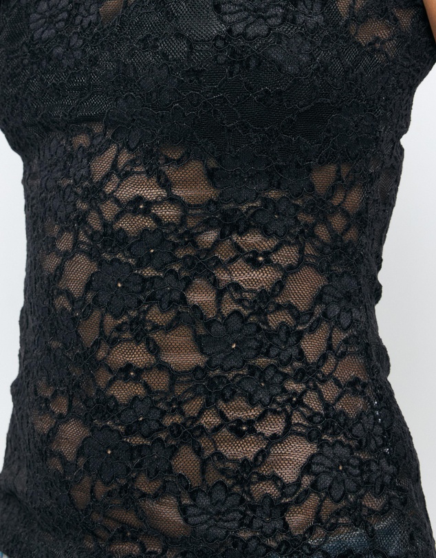 AERE - High Neck Lace Top
