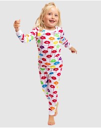 Sant And Abel - Kids Drawbertson Drippy Lips Long PJ Set