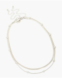 Lovisa - Waterproof Stainless Steel Snake Chain & Ball Charm Layered Necklace