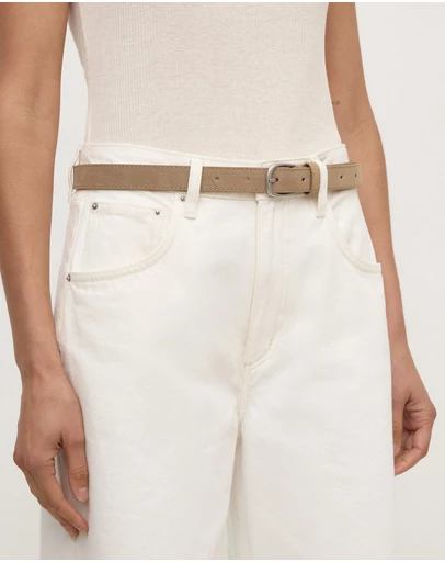 Assembly Label - Slim Suede Belt