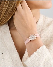 Ted Baker - Jolyye 24mm Rose Gold-Tone Case with White Dial and Pink Leather Strap