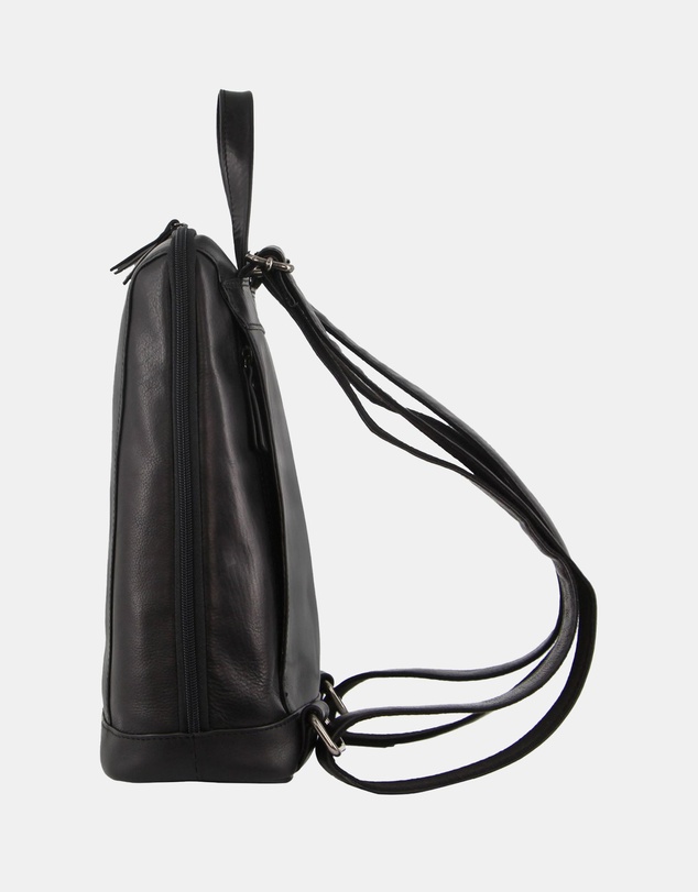 Milleni - Milleni Ladies Genuine Leather Twin Zip Backpack
