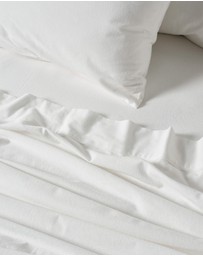 Linen House - Flannelette Plain-Dyed Sheet Set