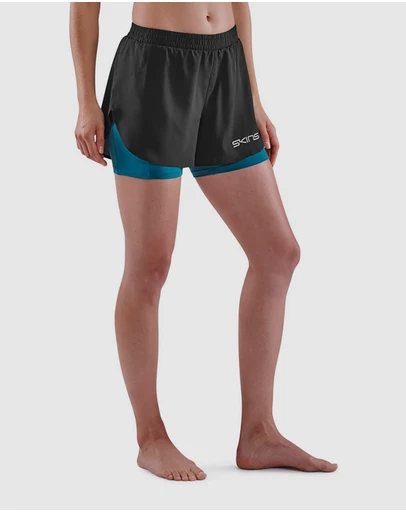 SKINS - SKINS Women's Series-3 Running/Gym X-Fit Shorts Activewear Black