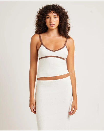 Subtitled - Nori Compact Contrast Knit Top