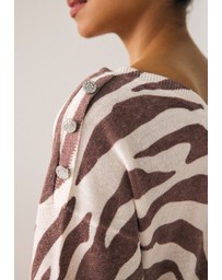NEXT - V-Neck Gem Button Linen T-Shirt