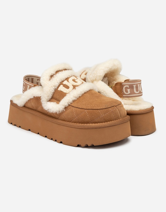 Ozwear Connection Uggs - Ugg Violet Matelassé Shearling Platform Slipper (Detachable Feature)