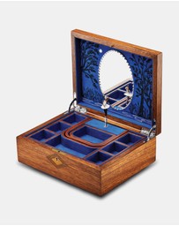 Wolf - Wolf Ballet Musical Jewellery Box - Swan Lake Walnut Wood