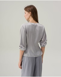 IDA+S - Juliette Satin Wrap Blouse