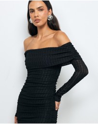 AERE - Valentina Off Shoulder Midi Dress