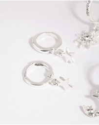 Lovisa - Silver Celestial Huggie Earring Pack