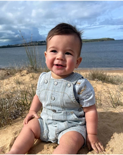 Bebe by Minihaha - Indigo Stripe Overall