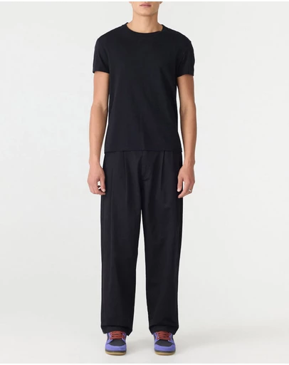 Bassike - Cotton Relaxed Pleat Pants
