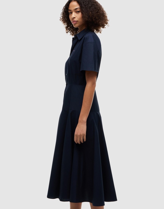 Tommy Hilfiger - Fit And Flare Poplin Midi Shirt Dress