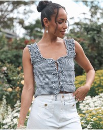 Petal & Pup - Harper Top - Black Gingham