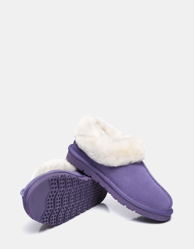 EVERAU - Australian Shepherd Ugg Homey Slipper Cow Leather Upper House Shoes