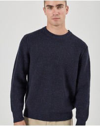 Rolla's - Fishermans Tweed Crew - Navy