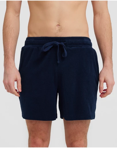 Vacay Swimwear - Navy Terry Shorts