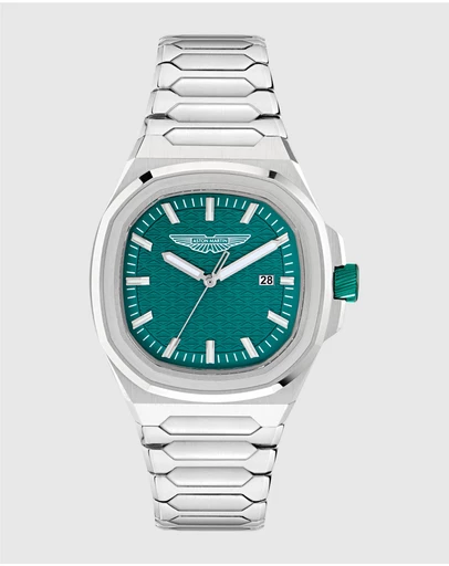 Aston Martin - GPQ Podium Green Dial Stainless Steel Bracelet Watch
