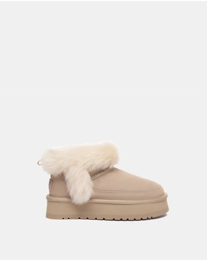 EVERAU - Australian Shepherd Ugg Frovia Platform Cow Suede Upper UGG Boots