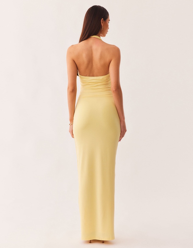 SNDYS - LEXIE TWIST HALTER MAXI DRESS - ICONIC EXCLUSIVE