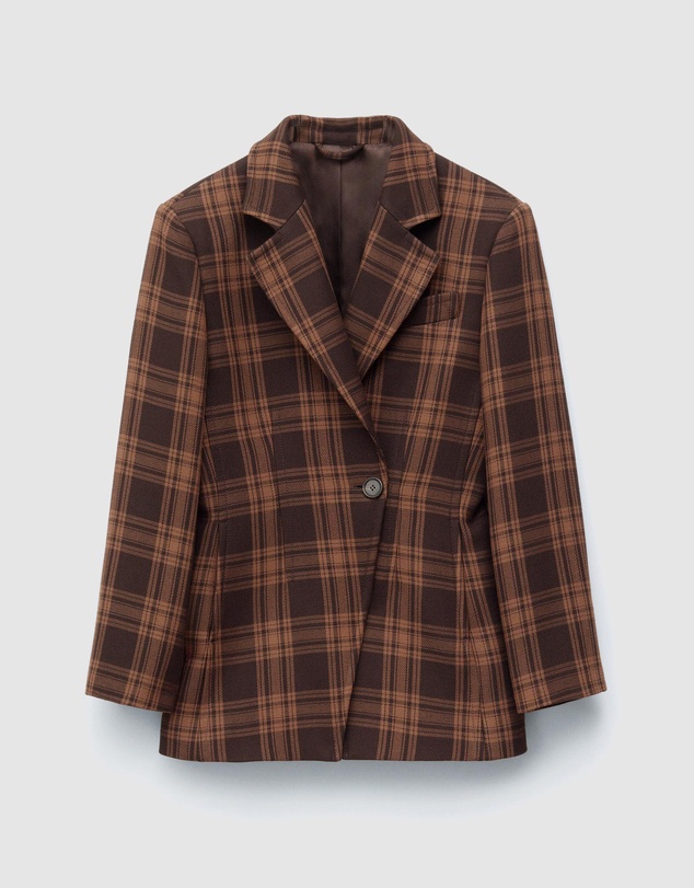 & Other Stories - Asymmetric Fitted Shoulder-Pad Blazer