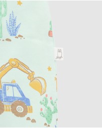 Purebaby - Short Sleeve Sleep Pyjama Zip Growsuit -Kids-Babies