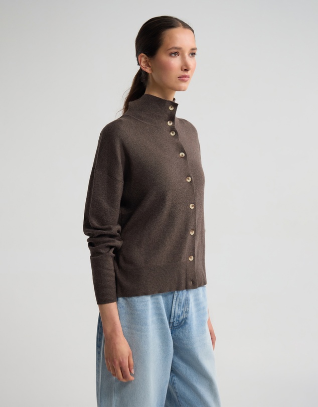 Oxford - Maddison Funnel Collar Cardigan