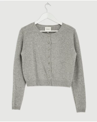 Revibe - Repaired Reformation Clara Cashmere Crew Cardigan - AU 8