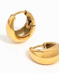 Lovisa - Gold Plated Surgical Steel Bold Oval Hoop Earrings