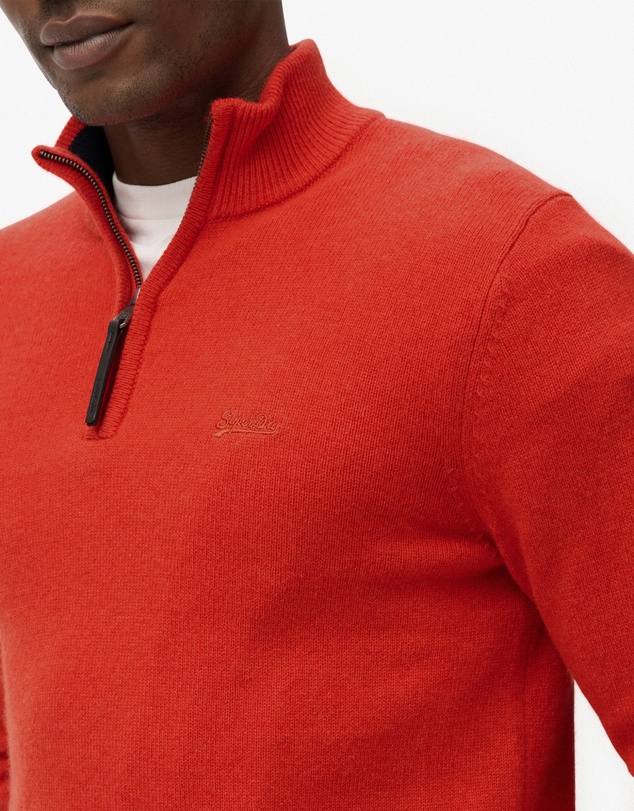 Superdry - Wool Blend Half Zip Slim Fit Jumper
