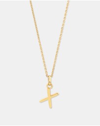 Michael Hill - X Initial Pendant in 10kt Yellow Gold
