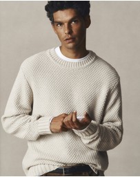 Country Road - Australian Good Earth Cotton Blend Textured Crew Knit