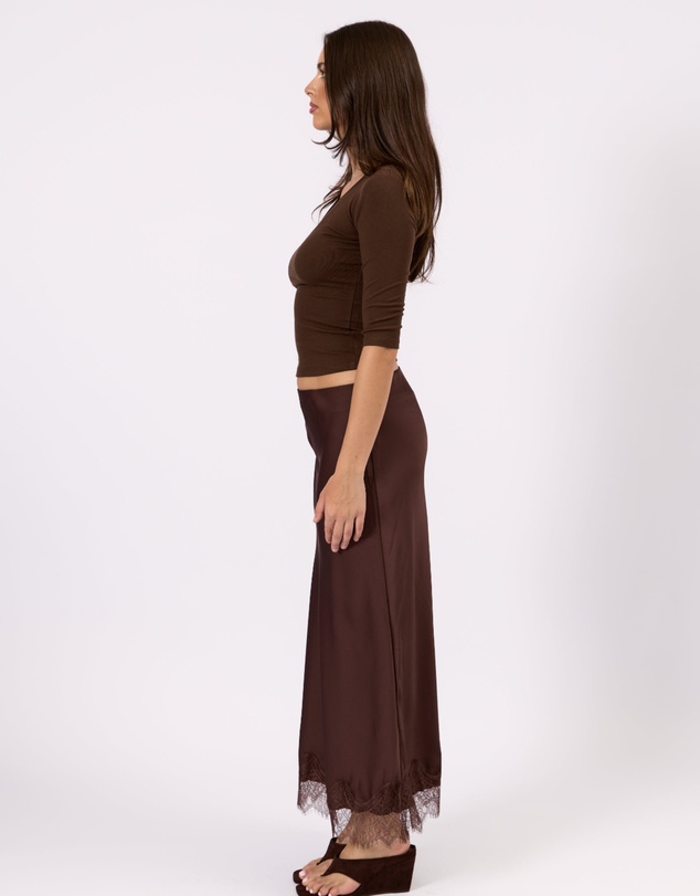 Style Addict - Valerie Satin Lace Skirt