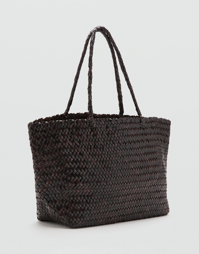 M.N.G - Braided Leather Shopper Bag