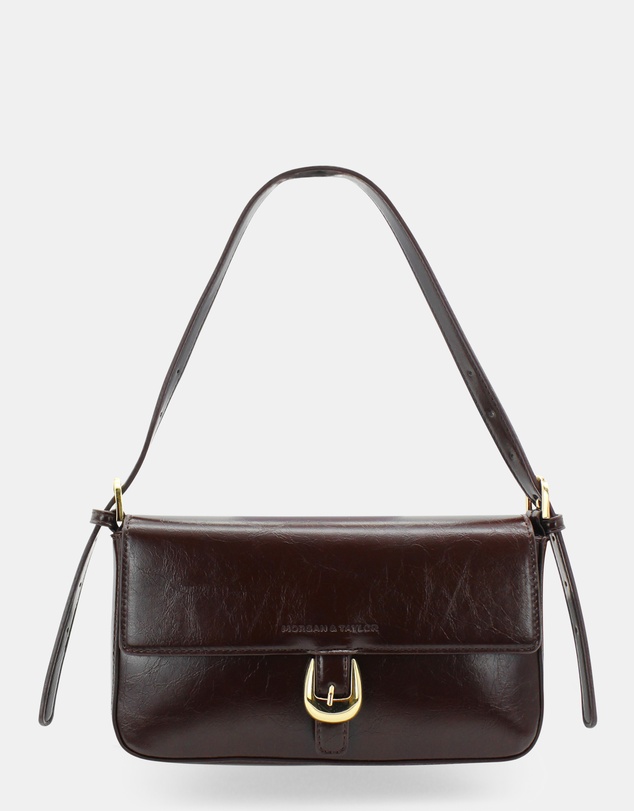 Morgan & Taylor - Faith Shoulder Handbag in Chocolate Brown