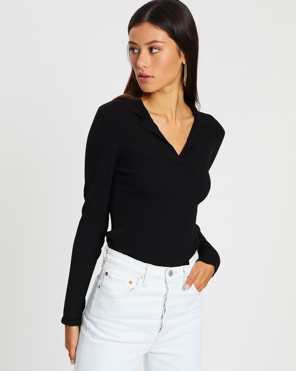 Collared Knit Ls Top By Third Form Online The Iconic Australia