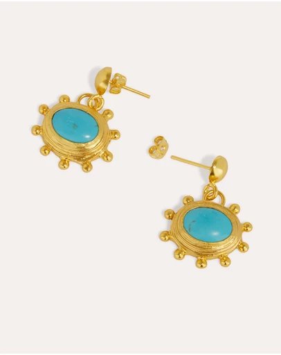 Ottoman Hands - Zand Turquoise Drop Earrings
