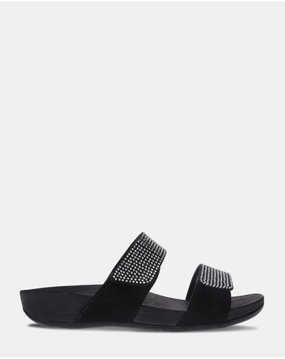 Mia Vita - Avoca Slide - Black Rhinestone