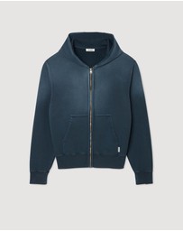 Sandro - Washed Zip Hoodie Sweatshirt