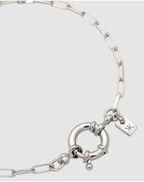 Kuzzoi - ICONIC EXCLUSIVE - Bracelet Male Smiling Face Long Link Chain 925 Sterling Silver